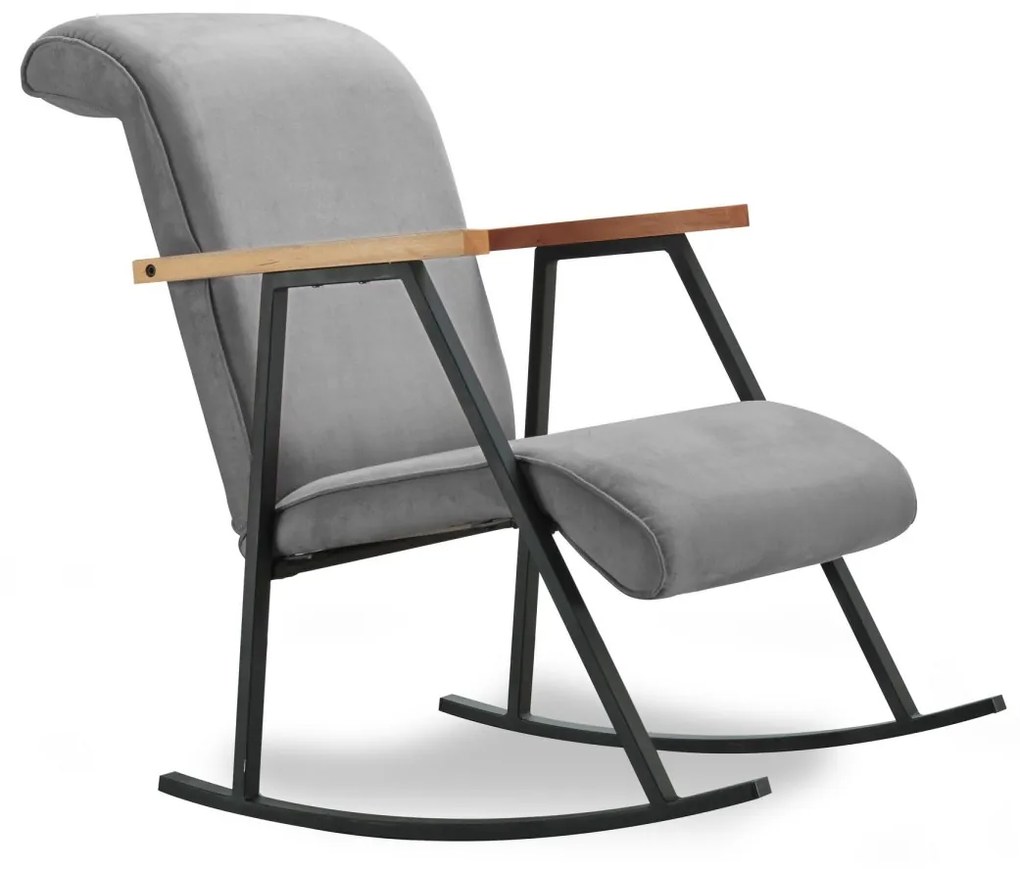 Hojdacie kreslo YOKA 55 cm sivé