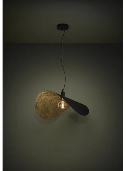 Eglo 390429 - Luster na lanku SACEDA 1xE27/40W/230V 80 cm čierna/zlatá