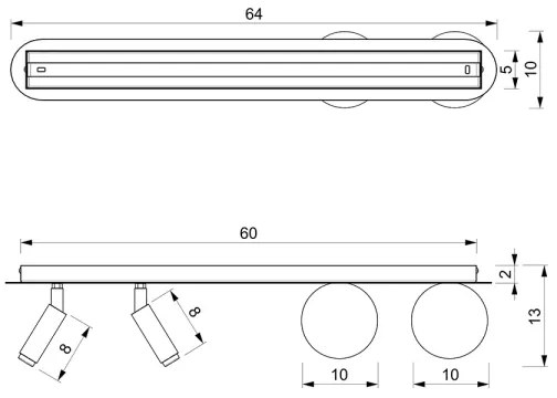 Bodové svietidlo SIRIO 4xG9/25W/230V čierna