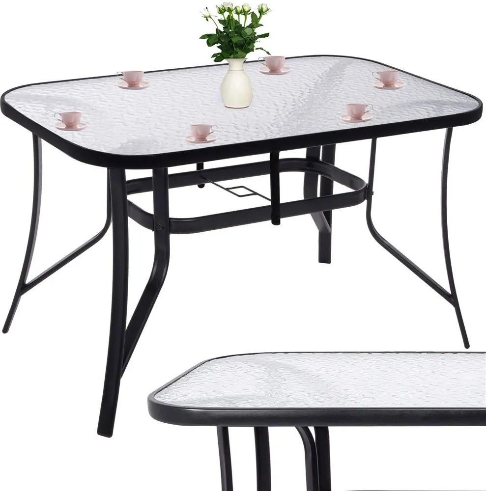 Záhradný stôl SPRINGOS GF1014​​​​​​​ - čierny