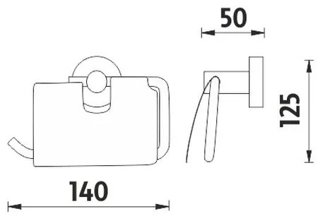 NIMCO UN 13055B-26 - Držiak toaletného papiera UNIX lesklý chróm