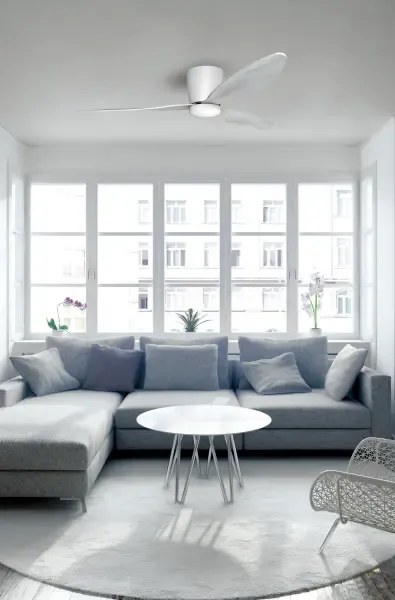 Stropná ventilátor Veneti CCT biele s LED stmievateľný
