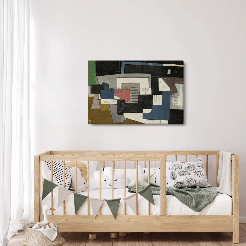 Obraz - Abstrakcia, kubizmus (90x60 cm)