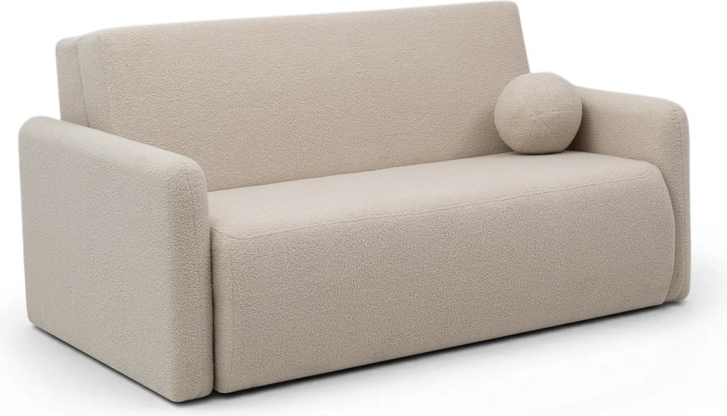 Rozkladacia pohovka Nido 140 cm s úložným priestorom - svetlobéžové buklé Quelle 03