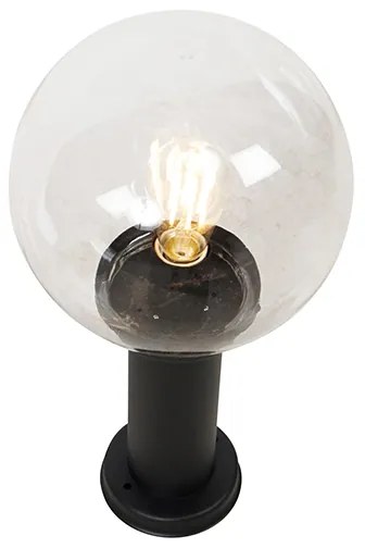 Vonkajšia stojaca lampa čierna s plastovou guľou 50 cm IP44 - Sfera