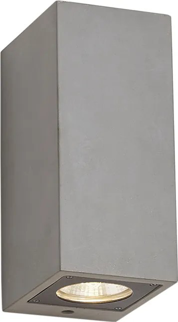 Moderné vonkajšie nástenné svietidlo sivé 2-svetlá IP44 - Pompei