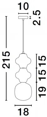 LED zeleno-biele moderné svietidlo Clio 2