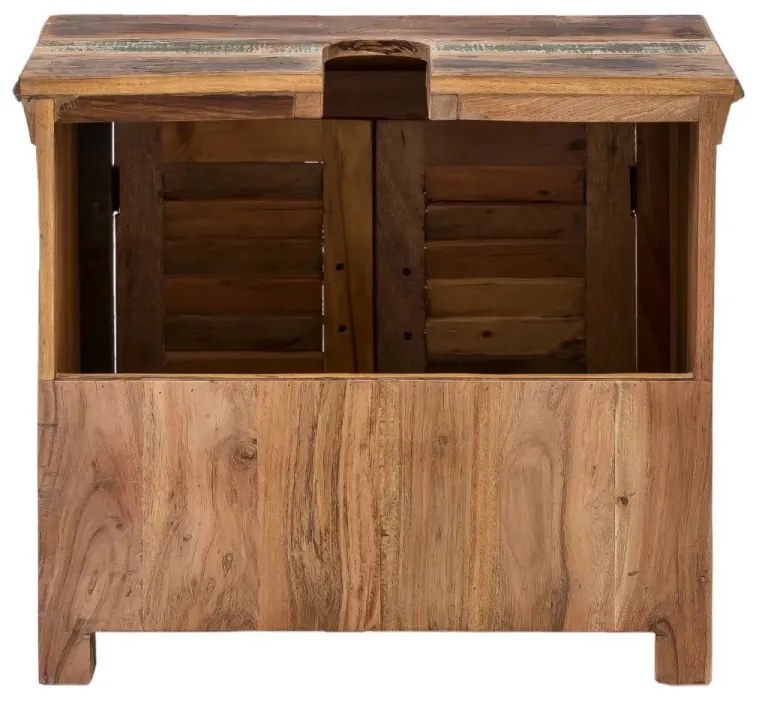 furniture-nabytek.cz - Masivní skříňka pod umyvadlo Perth z recyklovaného dřeva, lakovaná, bílá/barevná