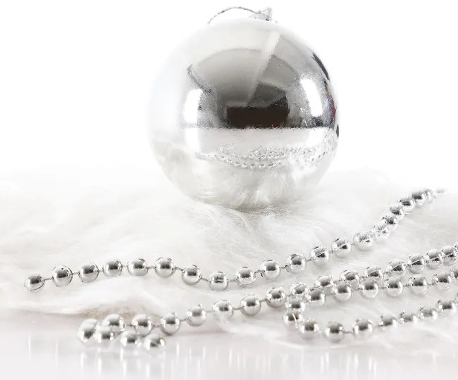 Sada vianočných závesných dekorácií ESTRELLA strieborná (66 ks)