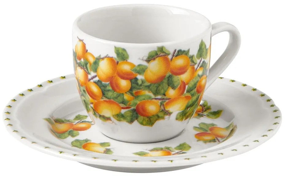 Súprava 4 porcelánových šálok s tanierikmi Brandani Le Primizie