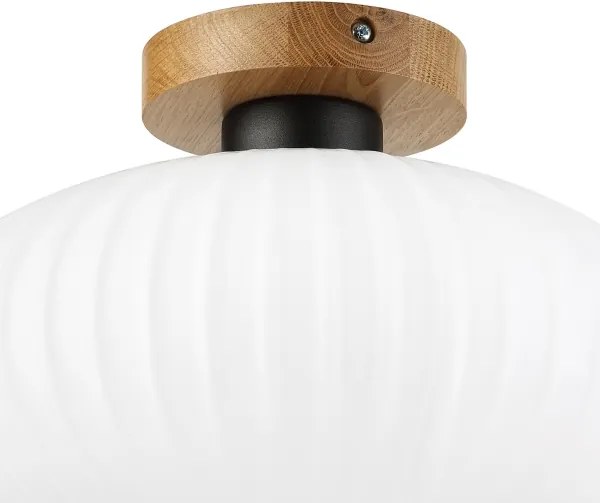 Stropné svietidlo HARMA WOOD 1xE27/15W/230V dub/biela pr. 30 cm