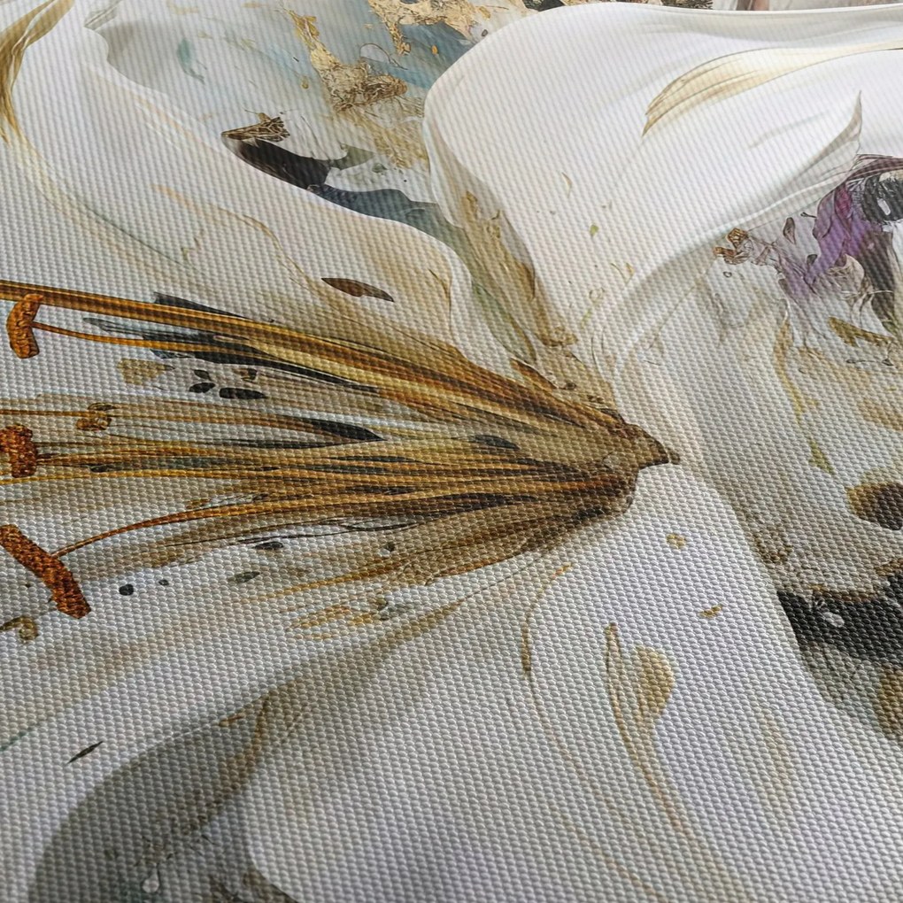 Obraz - Abstrakcia s ľaliou (90x60 cm)