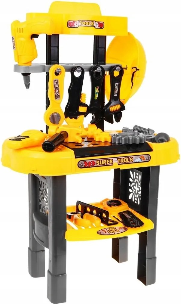 MULTISTORE Detská dielňa - pracovný stôl, nástrojová sada 23 dielov, hračka pre deti 3+