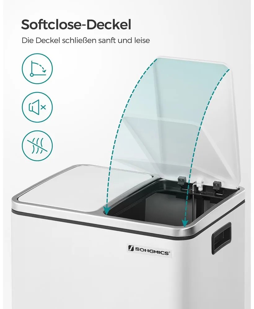 Odpadkový kôš SONGMICS LTB30WT