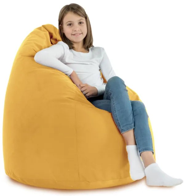 Plyšový sedací vak SAKO Horčicový