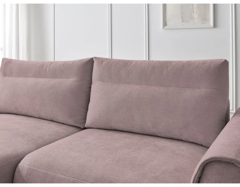 Svetloružová rohová pohovka Aden – Bobochic Paris