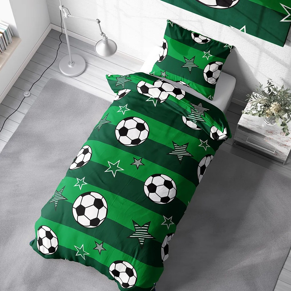 TipTrade Bavlnené obliečky 140x200 + 70x90 cm - Futbal