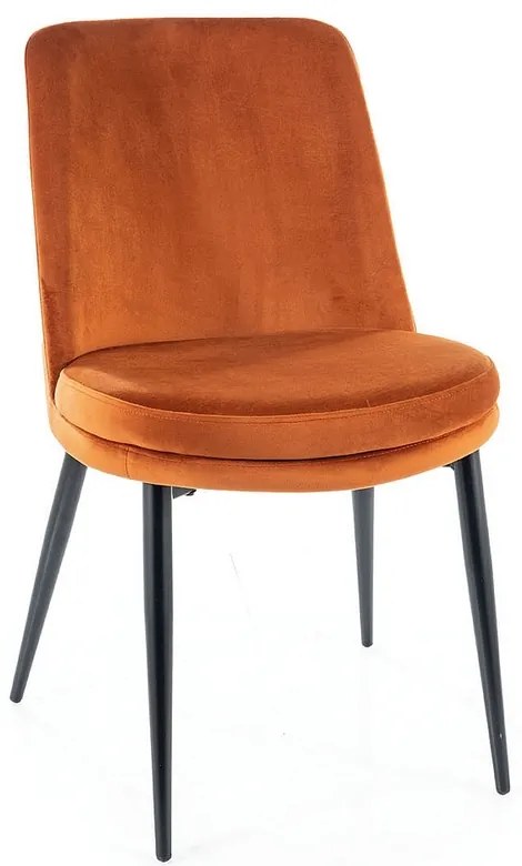 Jedálenská stolička Kayla Velvet, oranžová