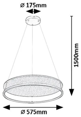 Rabalux 72032 - LED Luster na lanku FARENZO LED/40W/230V 3000/4000K