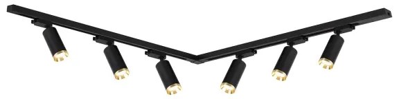 Bodové svietidlo v lištovom systéme MICA 6xGU10/10W/230V čierna/zlatá