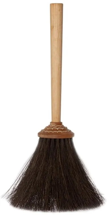 Okrúhla metla z vlákien arenga, krátky / breza