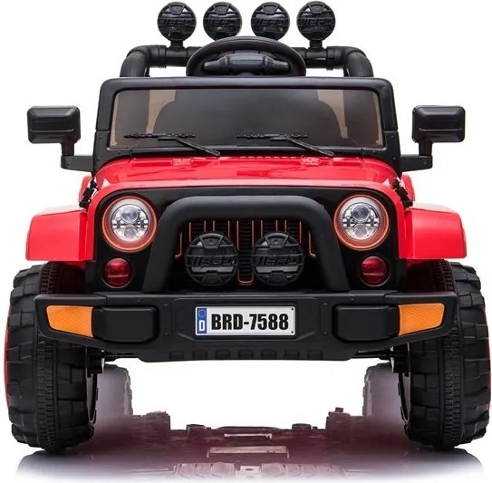 LEAN CARS Elektrické autíčko Jeep BRD-7588 červené 4x4