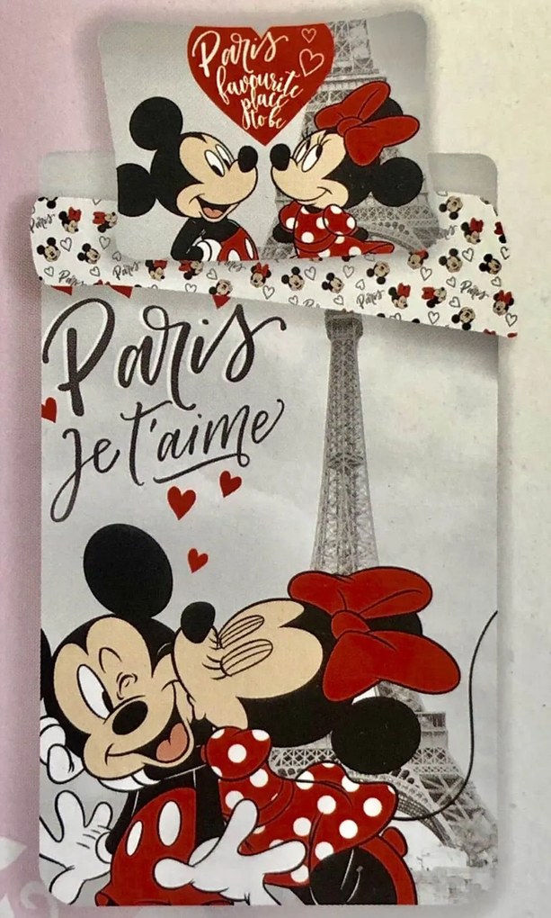 Obliečky Mickey a Minnie v Paríži Balenie: Štandardné - 140 x 200 cm