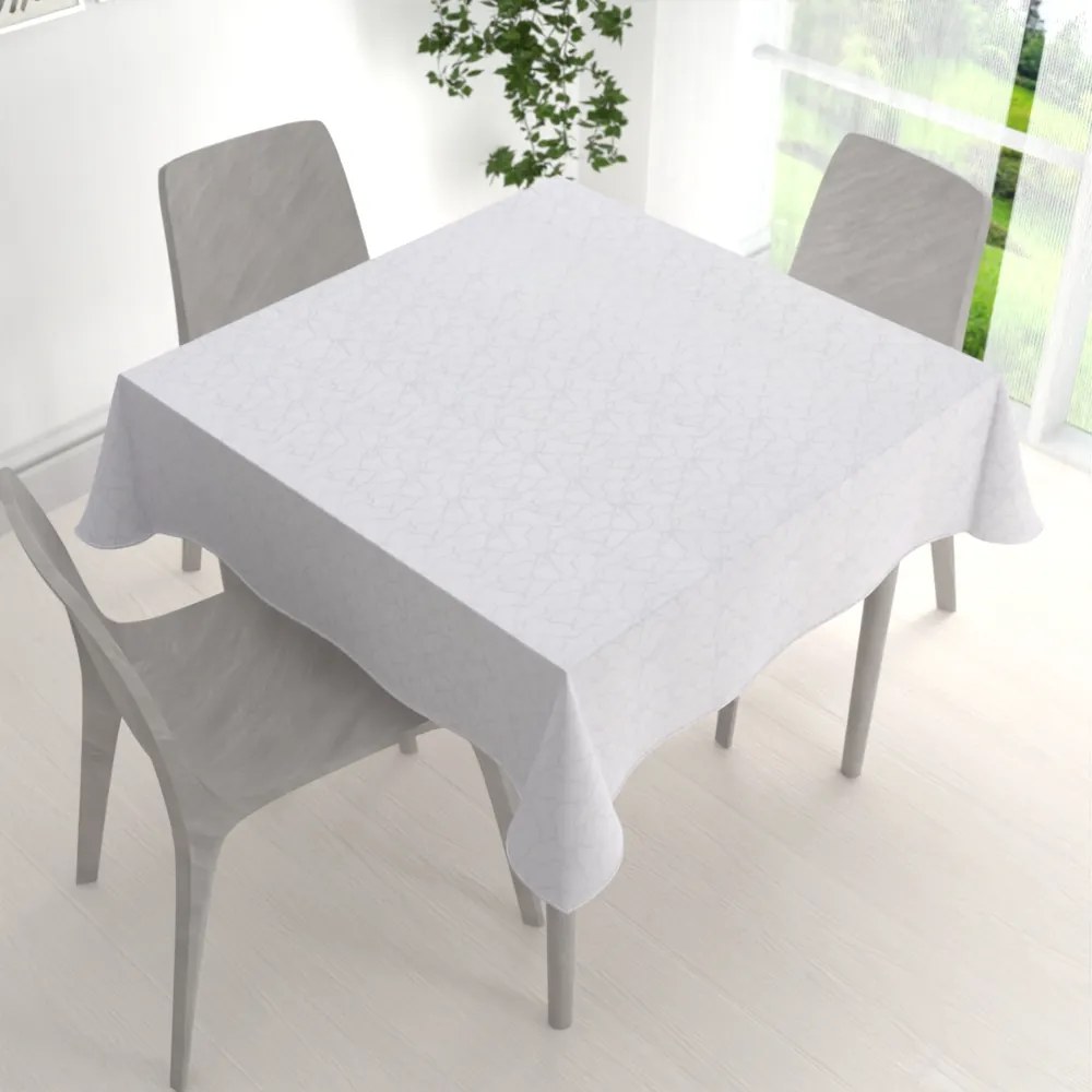 Biante Dekoračný štvorcový obrus Monako PM-123 Mramor biely 100x100 cm