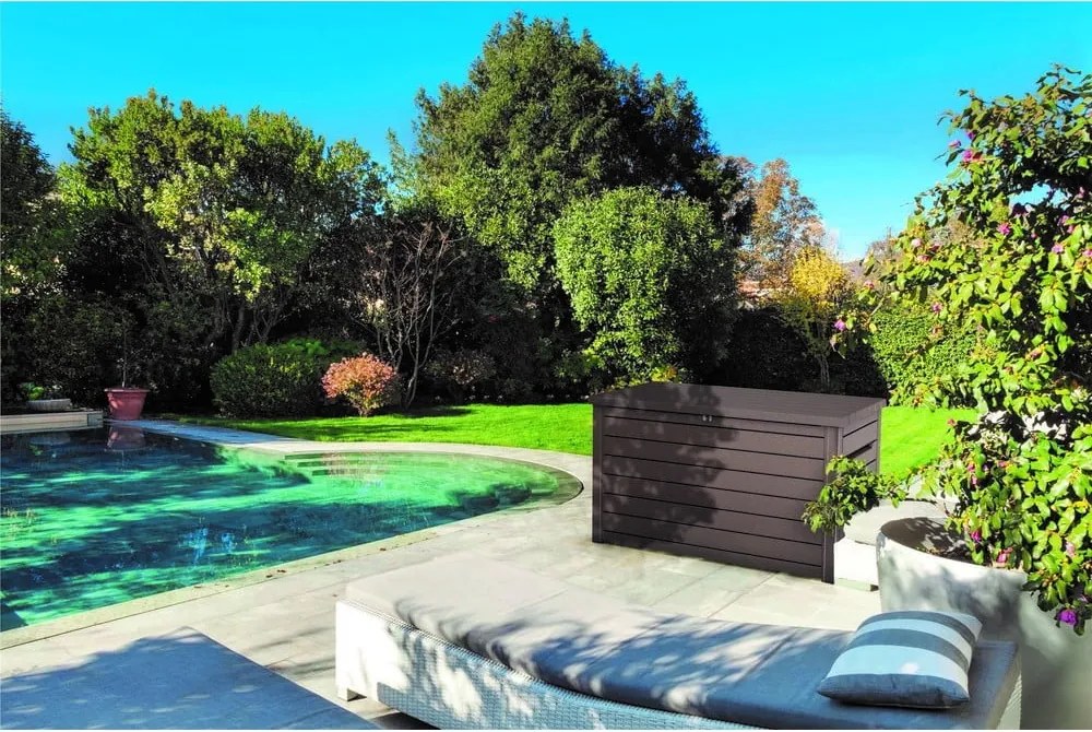 Hnedý plastový záhradný úložný box Ontario – Keter