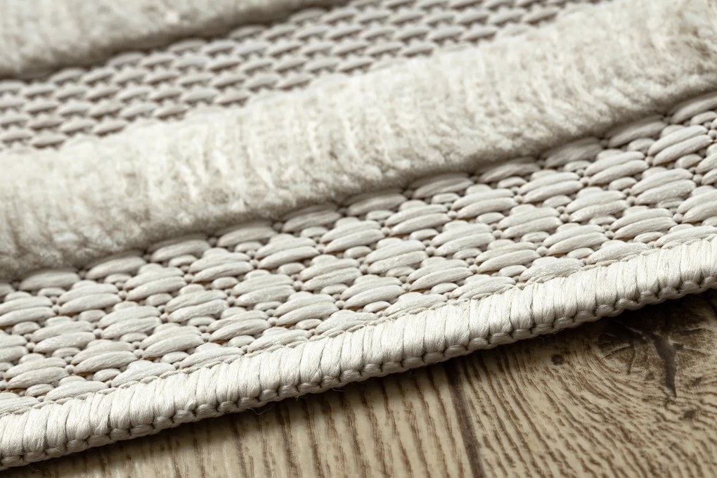 Koberec SANTO  SIZAL 0999, geometrické tvary, biely