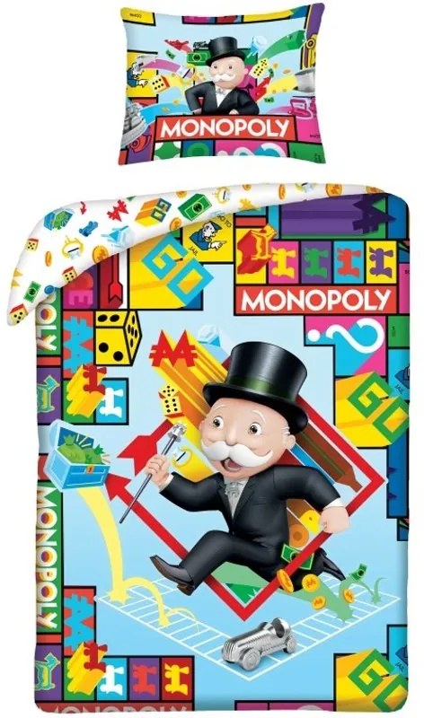 Bavlnené posteľné obliečky Monopoly