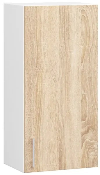 Kuchynská linka LIMA s vitrínou 2.4 m H720 biela / dub sonoma