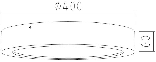 APLED - LED Stropné svietidlo RONDO LED/36W/230V pr. 40 cm dub