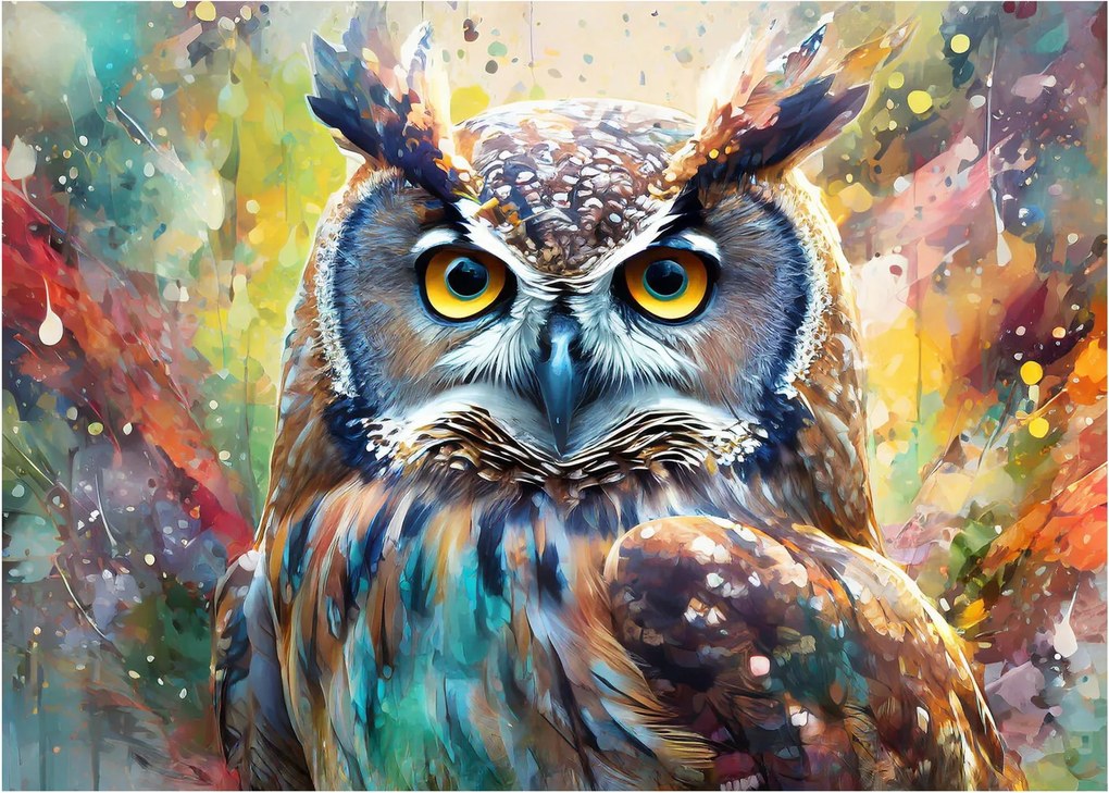 Obraz - Maľba sovy (70x50 cm)