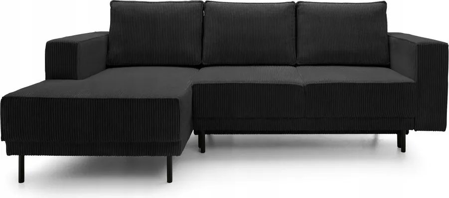 Rohová sedacia súprava Rodriguez mini (L) (čierna čierna)