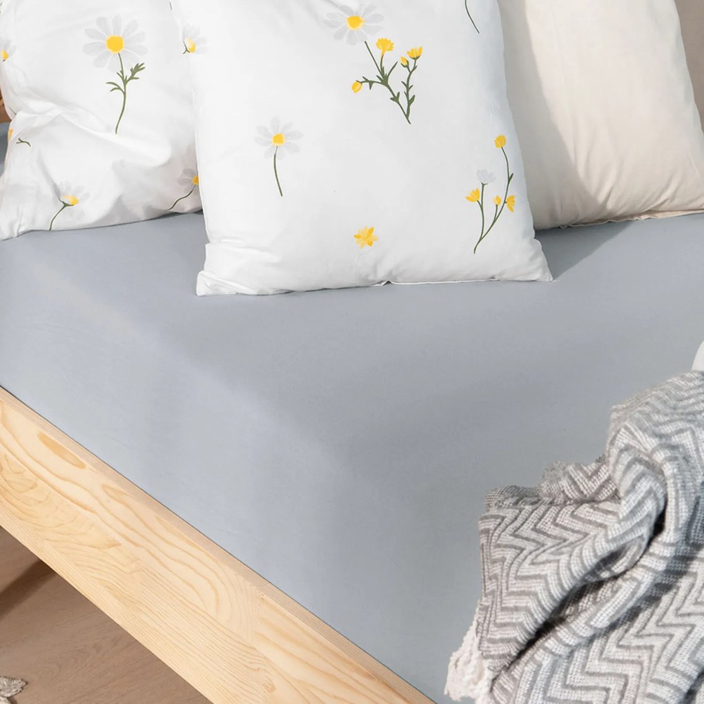 Goldea jersey elastická plachta - sivá 200 x 220 cm