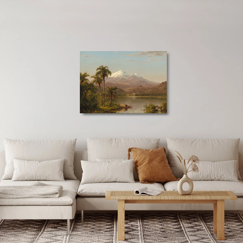 Sklenený obraz - Frederic Edwin Church, Tamaca Palms, reprodukcia (70x50 cm)