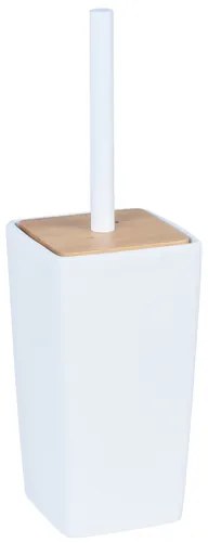 BISK Erga Pure, toaletná WC kefa na postavenie, biela matná-hnedá, ERG-08125