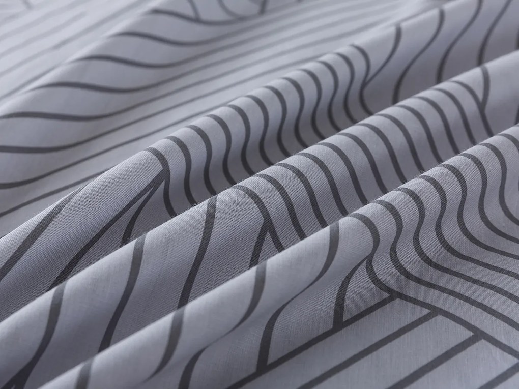 XPOSE® Bavlnené obliečky DARA na dve postele - sive