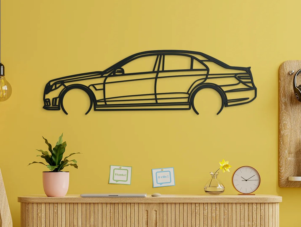 drevko Obraz Mercedes E63 AMG Rozmer obrazu: 26 x 86 cm, Farba dekorácie: Čierna