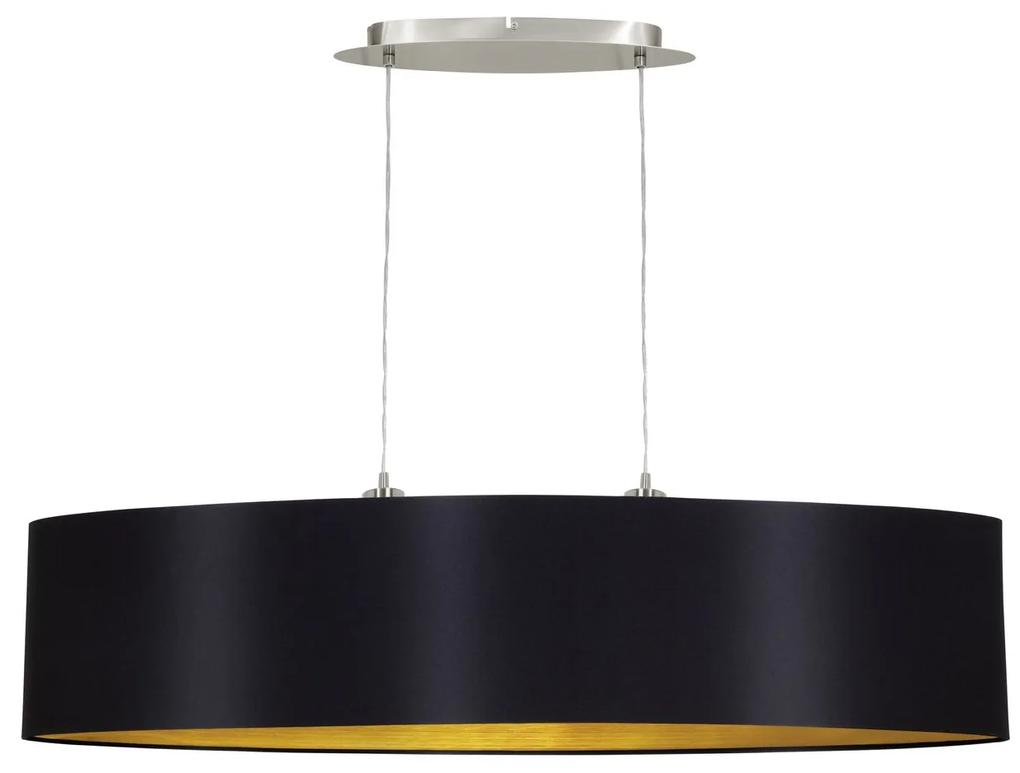 EGLO Závesné moderné svietidlo MASERLO, 2xE27, 60W, čierne