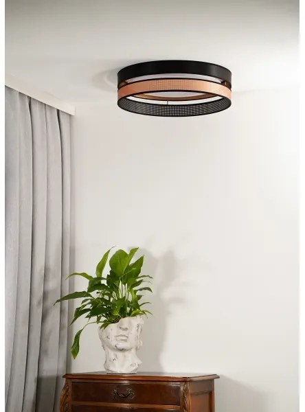 Duolla-LED Stropné svietidlo ROLLER DUO SHINY LED/24W/230V pr. 45 cm čierna/medená