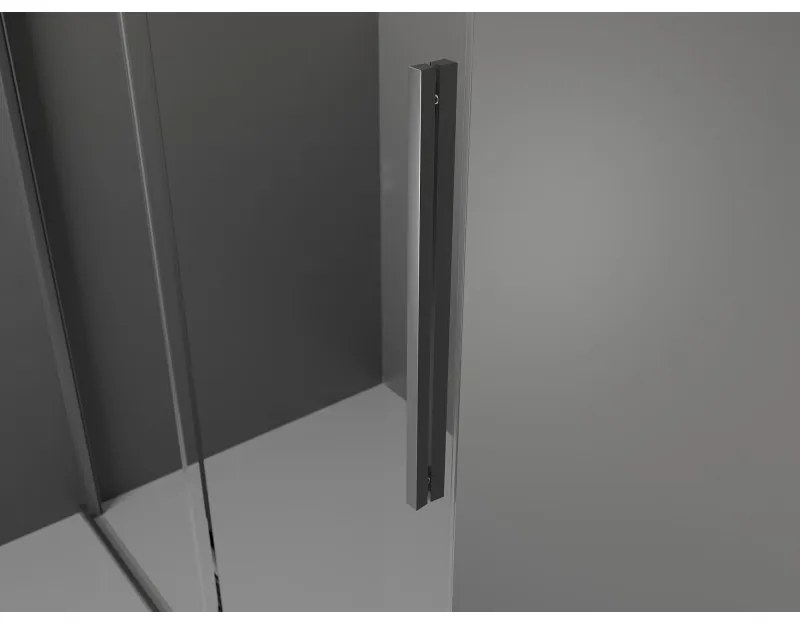 Mexen Velar, sprchový kút s posuvnými dverami 120 x 70 cm, 8mm číre sklo, brúsený grafit, 871-120-070-01-95