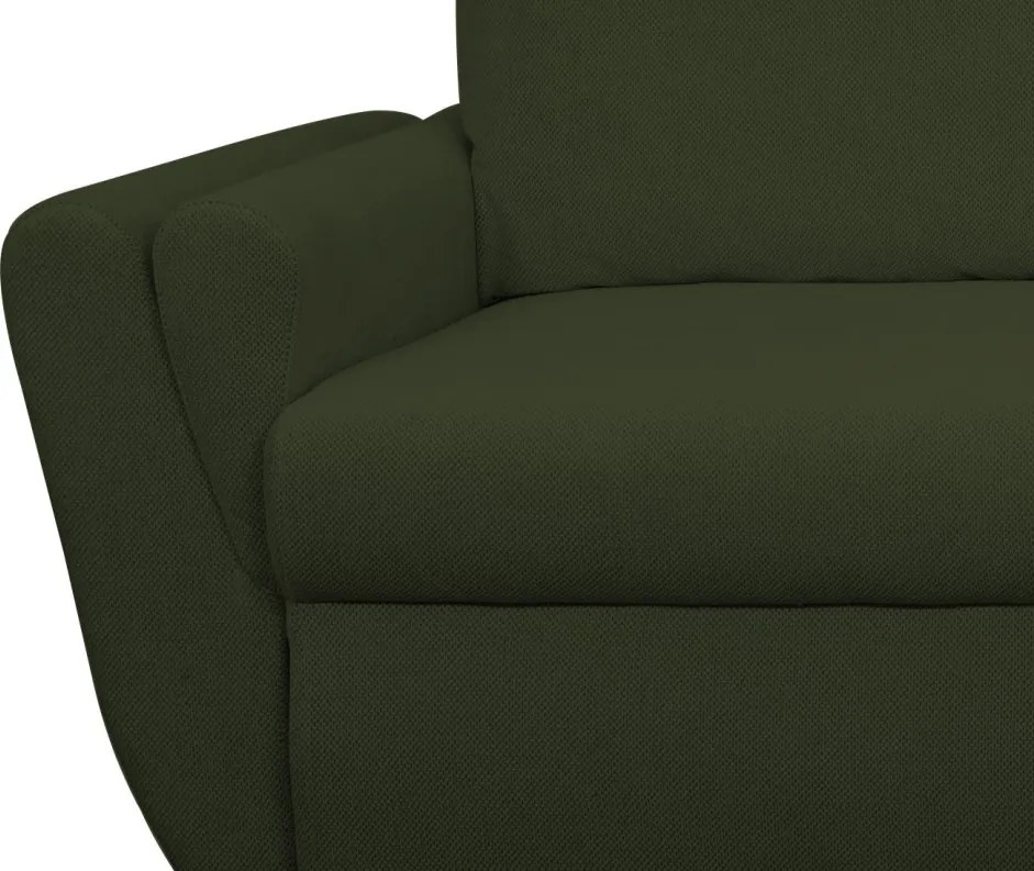 Rohová sedačka Helvetius, tmavo zelená látka