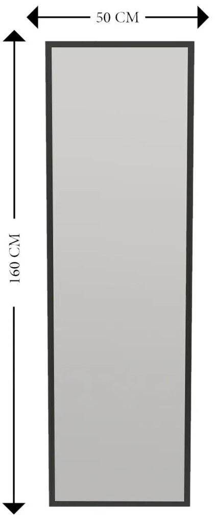 Zrkadlo Tessa Black 50 x 160 cm