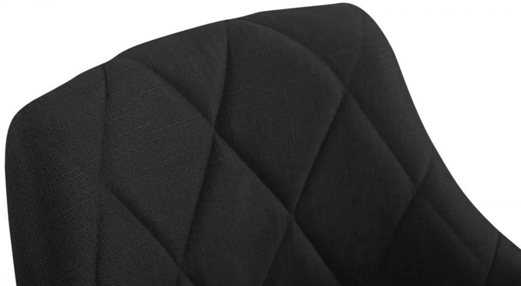Design-Shop Pracovná stolička Lazio - látka - Čierna