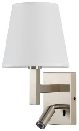 Brilagi - LED Nástenná lampa DEYA 1xE14/40W/230V + LED/3W biela/matný chróm