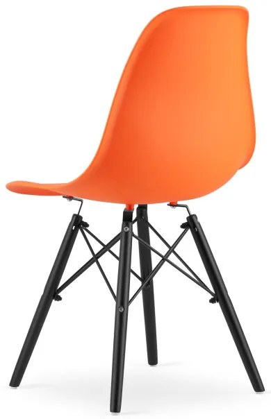 Set jedálenských stoličiek OSAKA oranžové (čierne nohy) 4ks