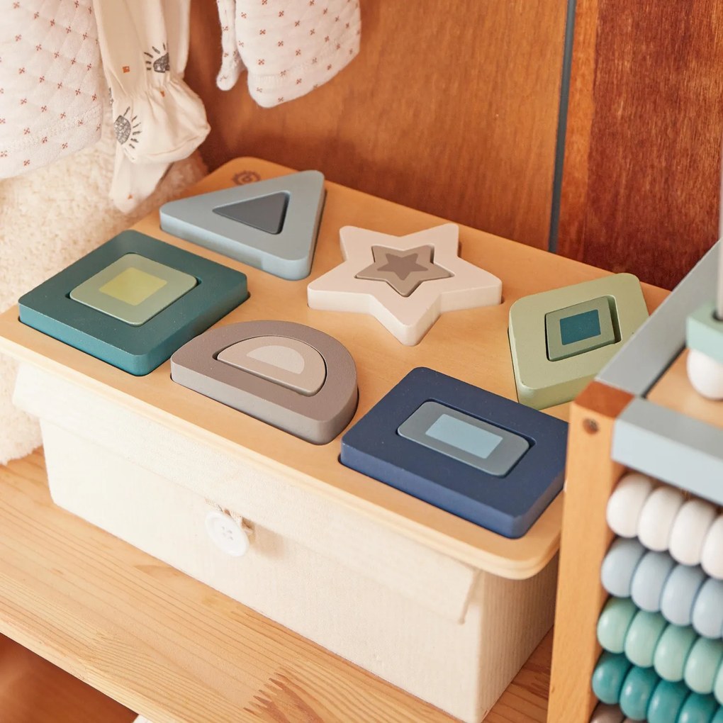 Bieco - Drevené vkladacie puzzle - tvary