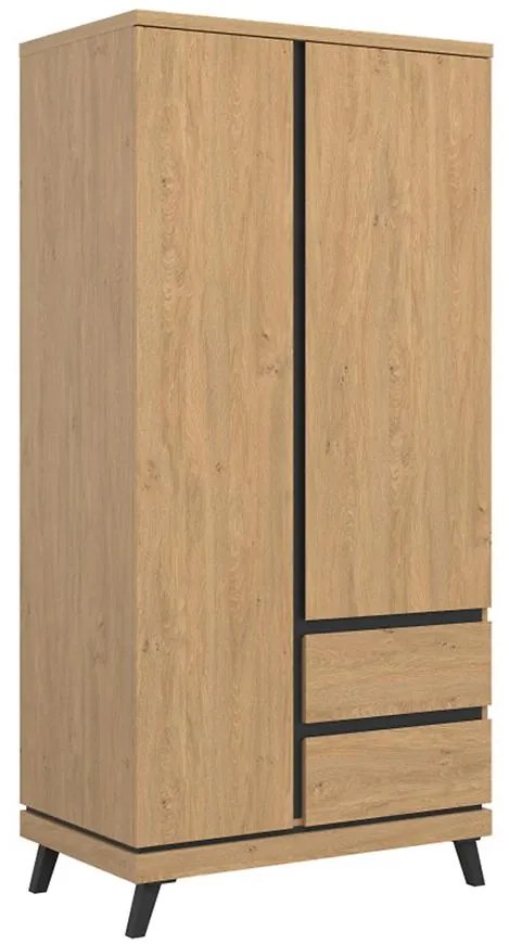 Skriňa Ate At11 Dub/Čierna